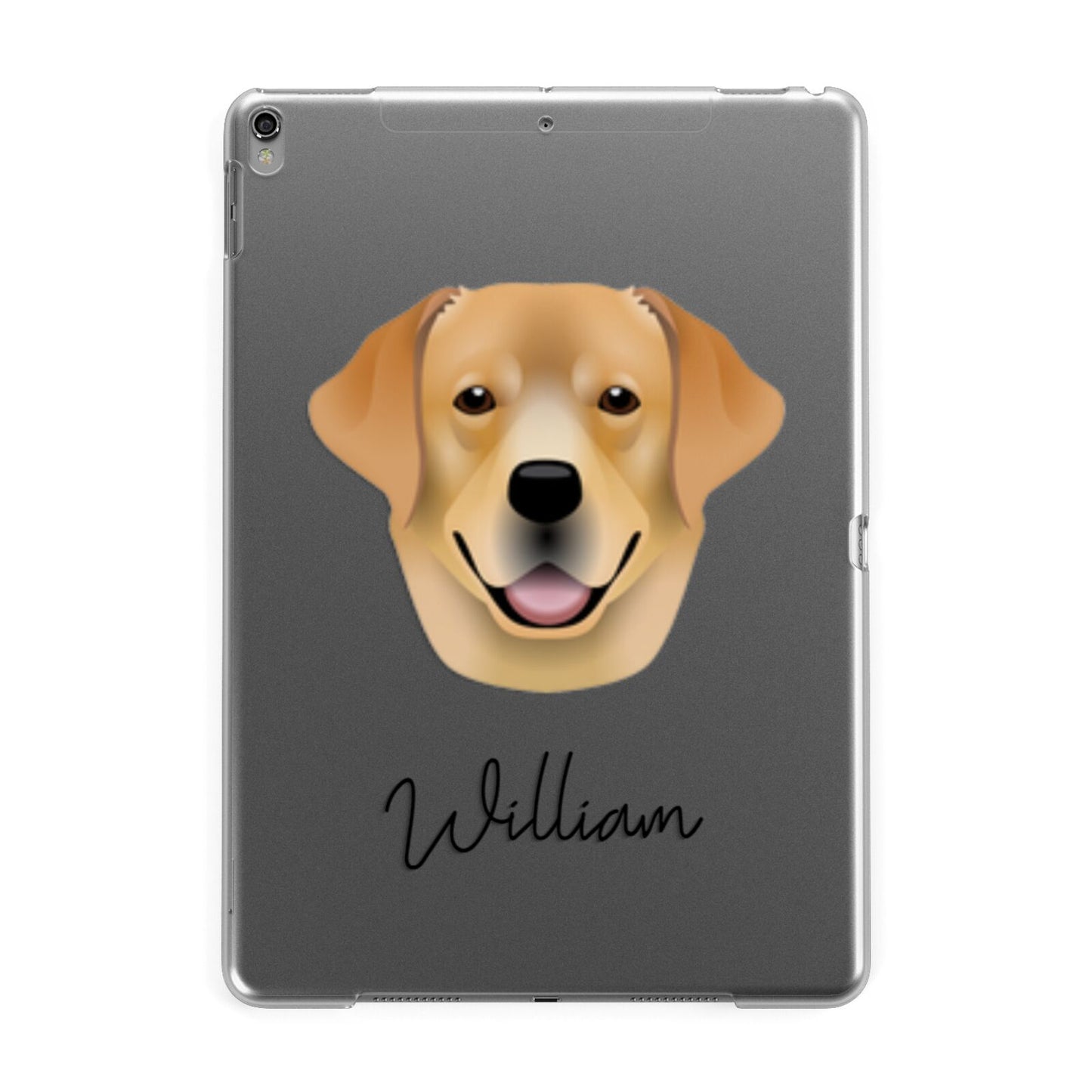 Labrador Retriever Personalised Apple iPad Grey Case
