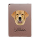 Labrador Retriever Personalised Apple iPad Rose Gold Case