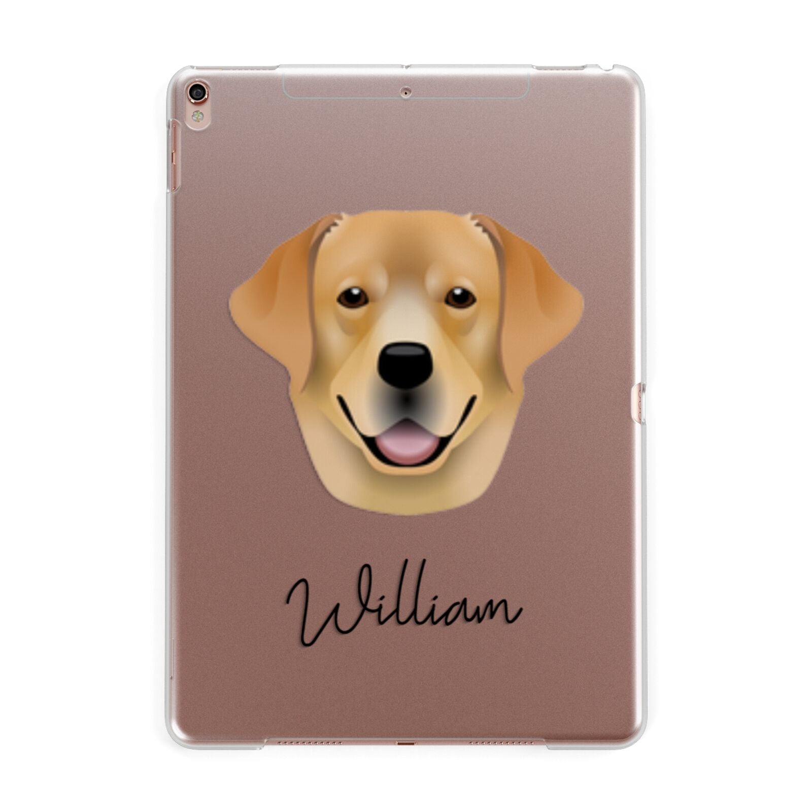 Labrador Retriever Personalised Apple iPad Rose Gold Case