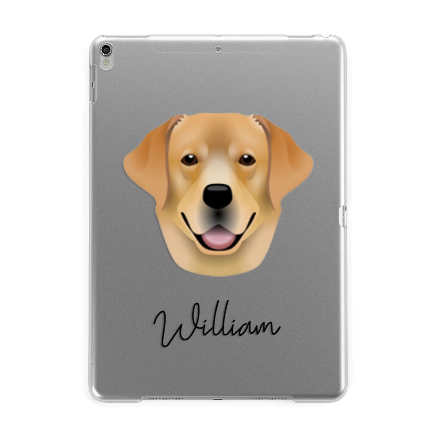 Labrador Retriever Personalised Apple iPad Silver Case