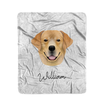 Labrador Retriever Personalised Medium Fleece Blanket