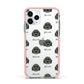 Lachon Icon with Name Apple iPhone 11 Pro in Silver with Pink Impact Case