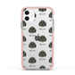 Lachon Icon with Name Apple iPhone 11 in White with Pink Impact Case