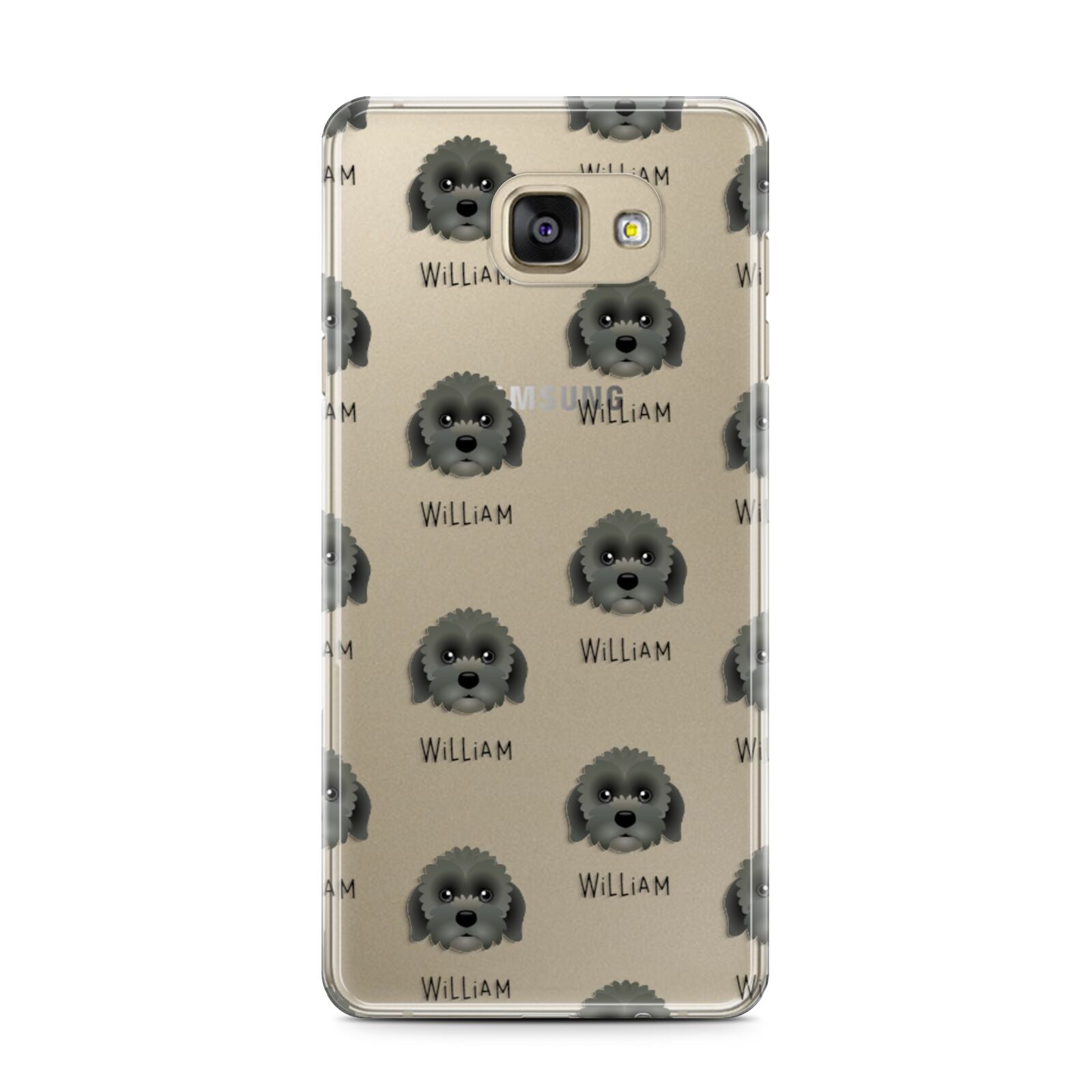 Lachon Icon with Name Samsung Galaxy A7 2016 Case on gold phone