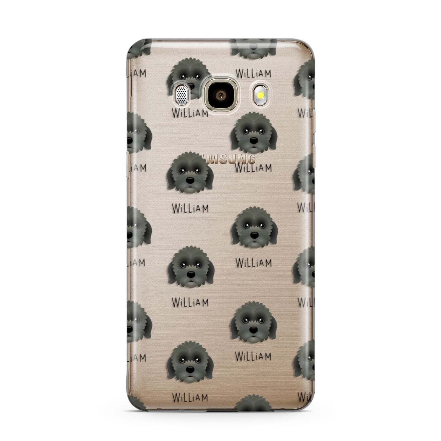 Lachon Icon with Name Samsung Galaxy J7 2016 Case on gold phone