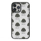 Lachon Icon with Name iPhone 13 Pro Max Black Impact Case on Silver phone