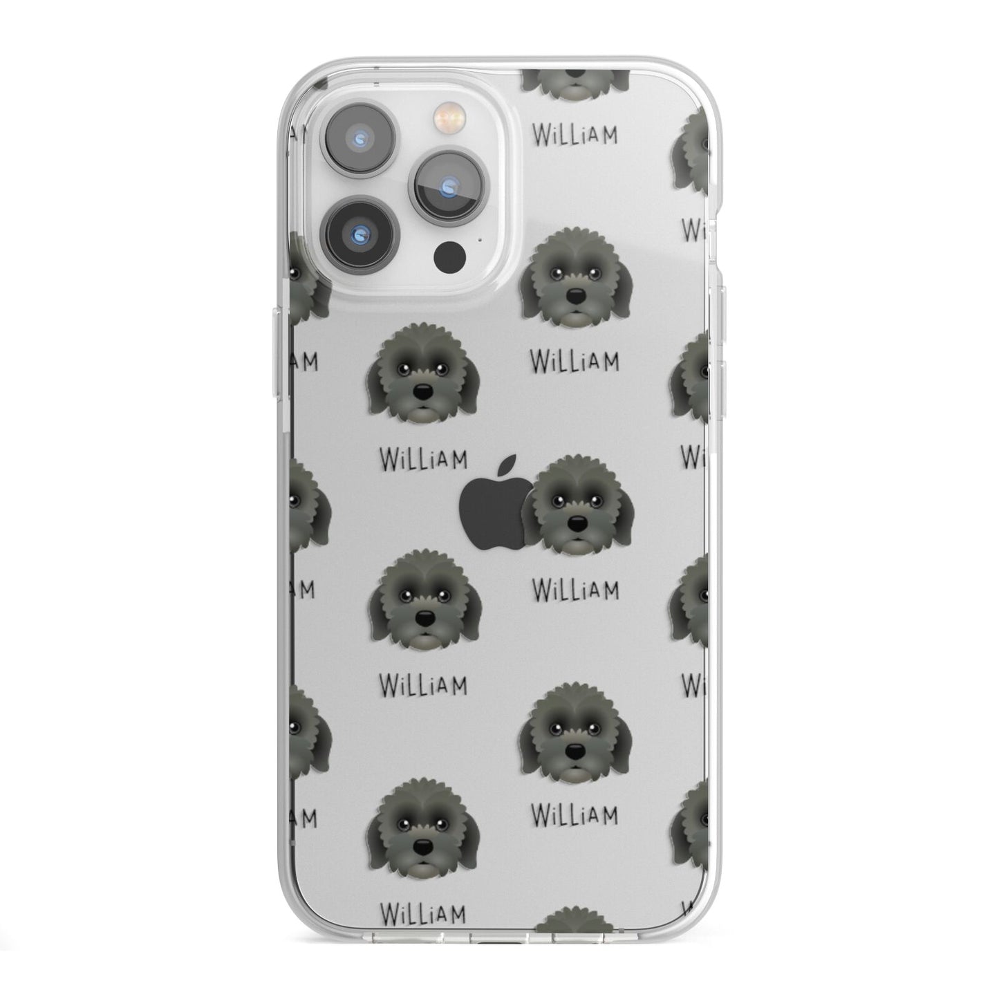 Lachon Icon with Name iPhone 13 Pro Max TPU Impact Case with White Edges