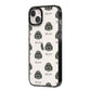 Lachon Icon with Name iPhone 14 Plus Black Impact Case Side Angle on Silver phone