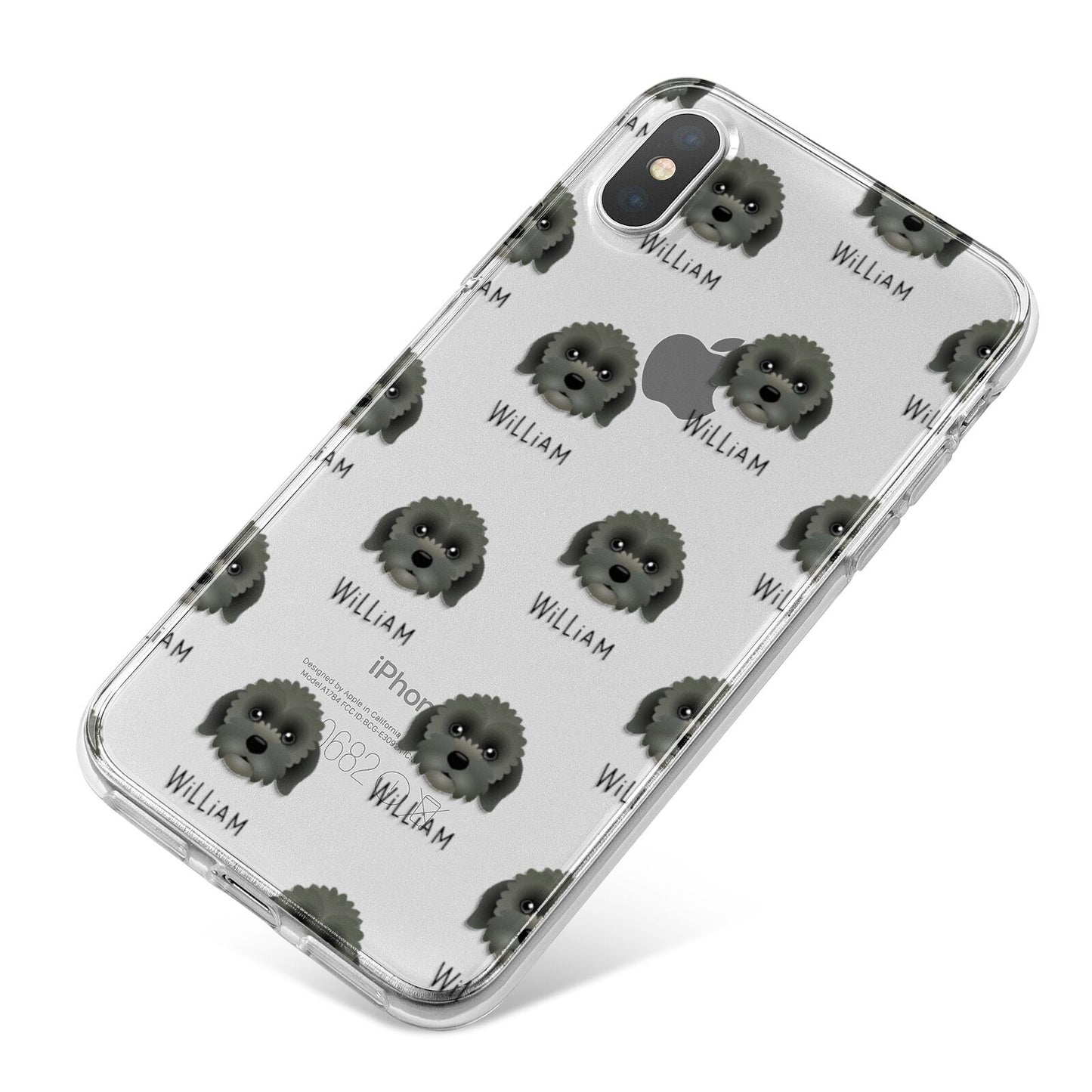 Lachon Icon with Name iPhone X Bumper Case on Silver iPhone