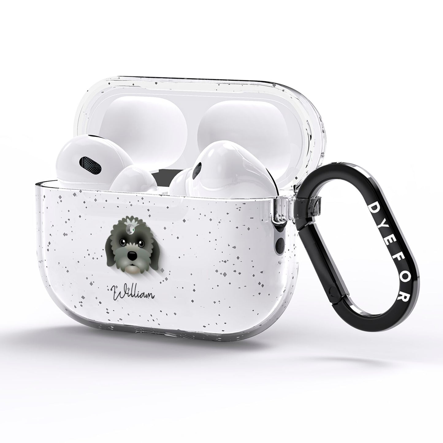 Lachon Personalised AirPods Pro Glitter Case Side Image