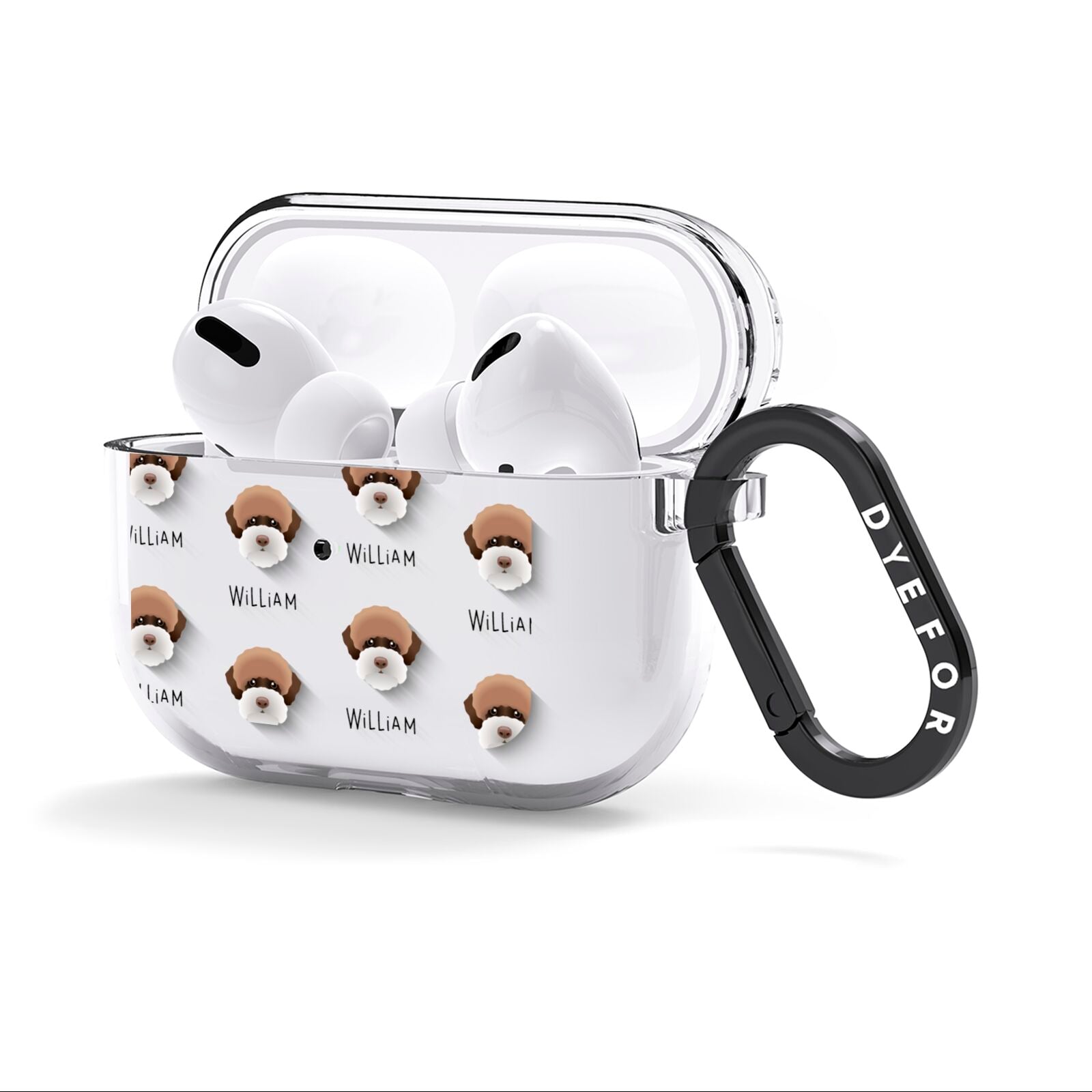 Lagotto Romagnolo Icon with Name AirPods Clear Case 3rd Gen Side Image
