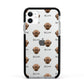 Lagotto Romagnolo Icon with Name Apple iPhone 11 in White with Black Impact Case