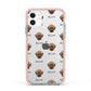 Lagotto Romagnolo Icon with Name Apple iPhone 11 in White with Pink Impact Case