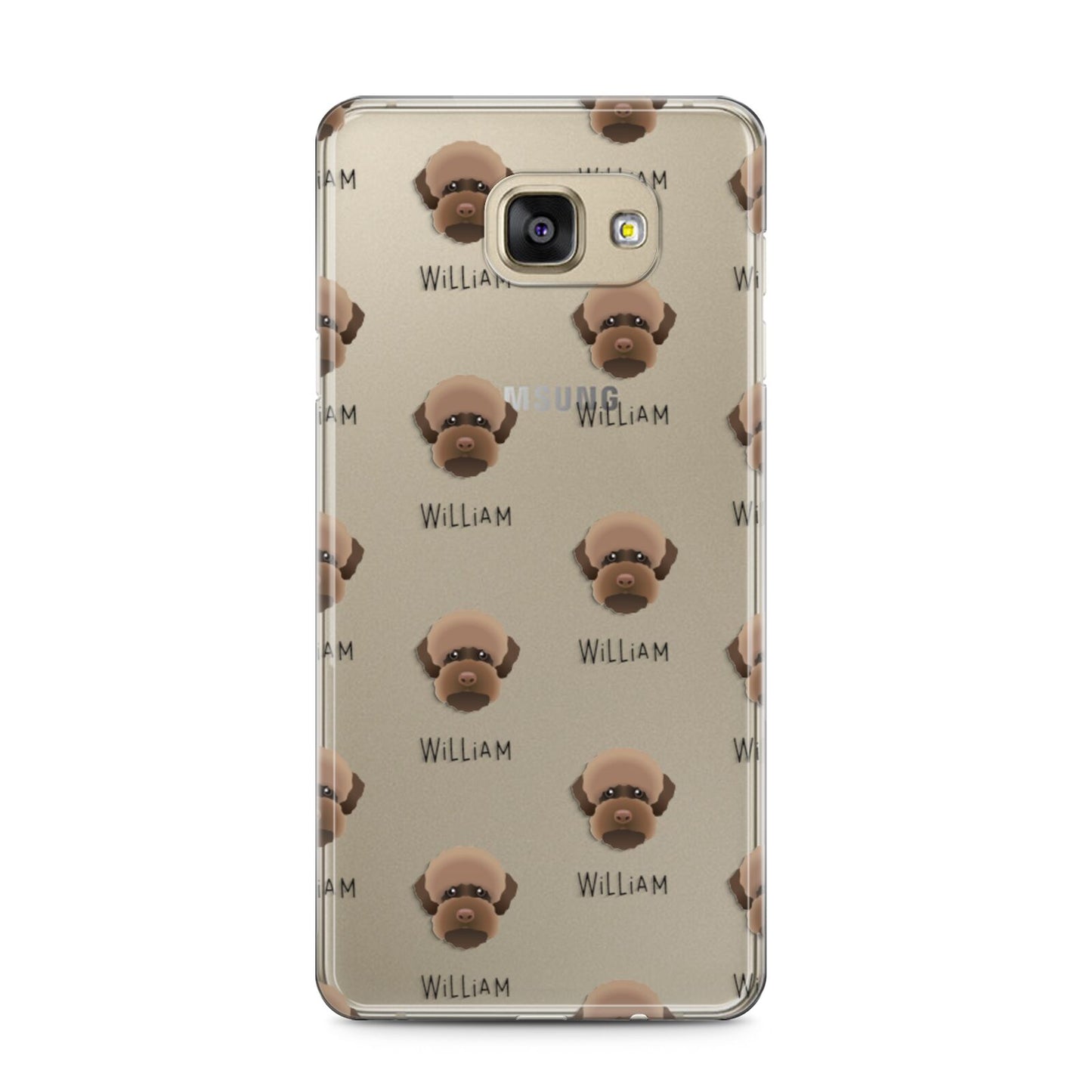 Lagotto Romagnolo Icon with Name Samsung Galaxy A5 2016 Case on gold phone
