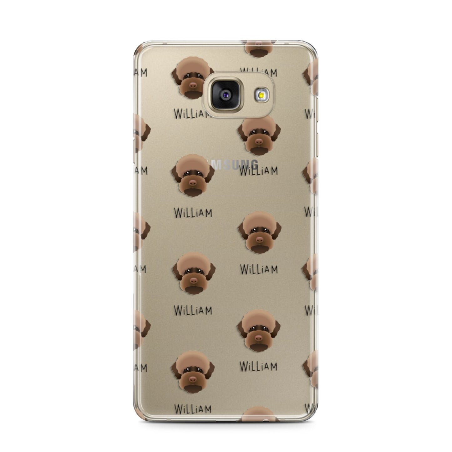 Lagotto Romagnolo Icon with Name Samsung Galaxy A7 2016 Case on gold phone