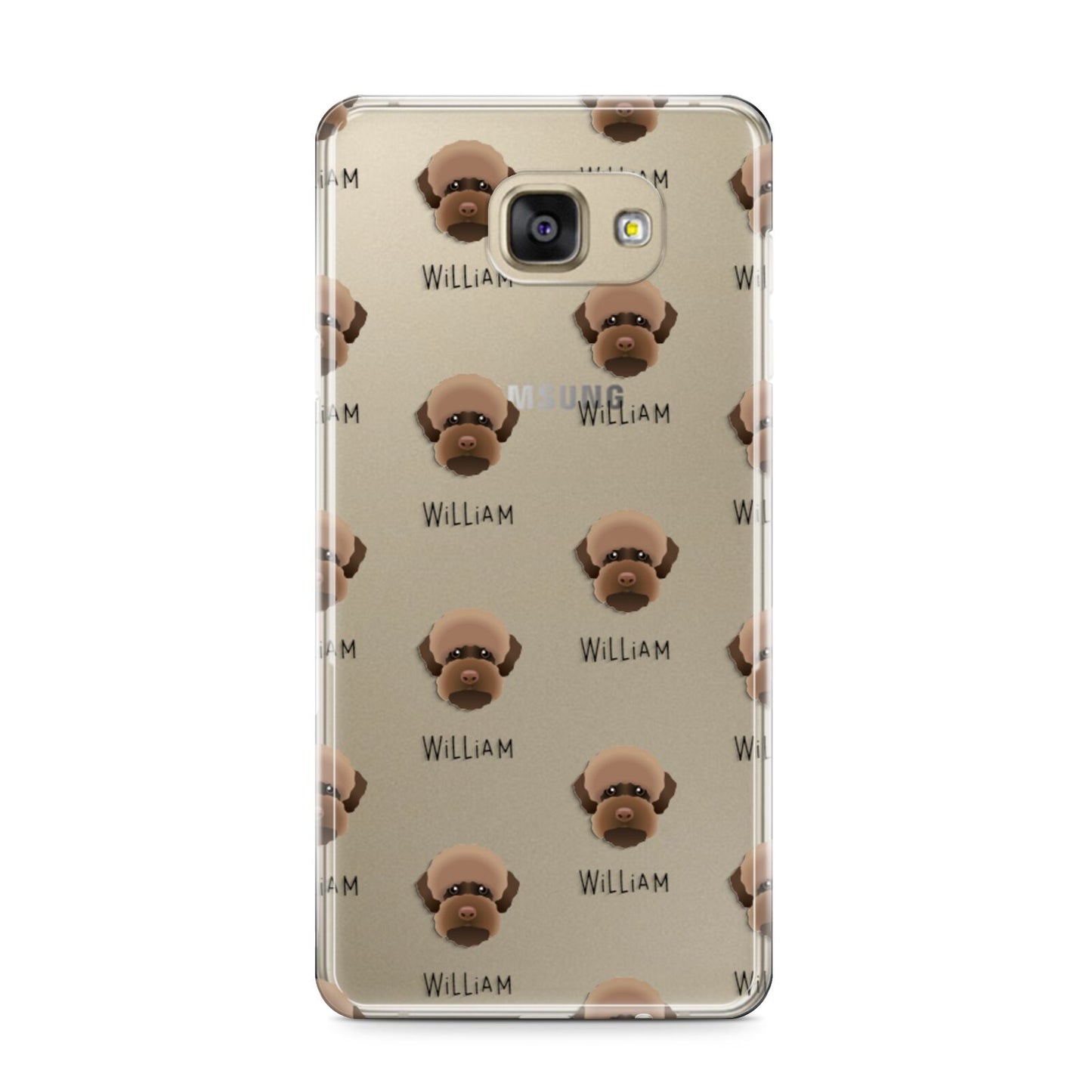 Lagotto Romagnolo Icon with Name Samsung Galaxy A9 2016 Case on gold phone