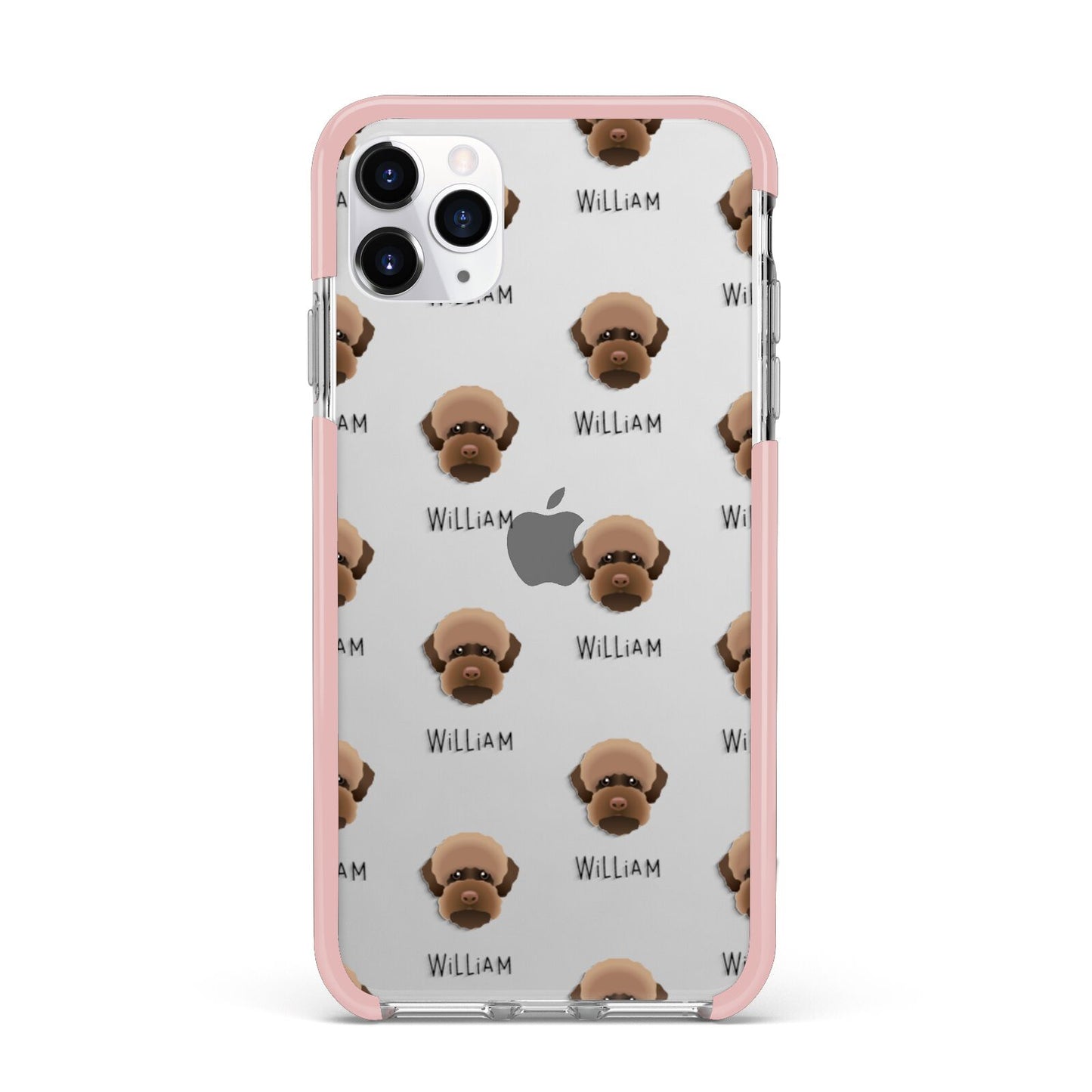 Lagotto Romagnolo Icon with Name iPhone 11 Pro Max Impact Pink Edge Case