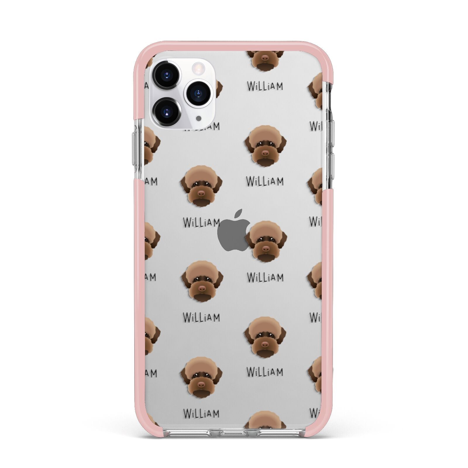 Lagotto Romagnolo Icon with Name iPhone 11 Pro Max Impact Pink Edge Case