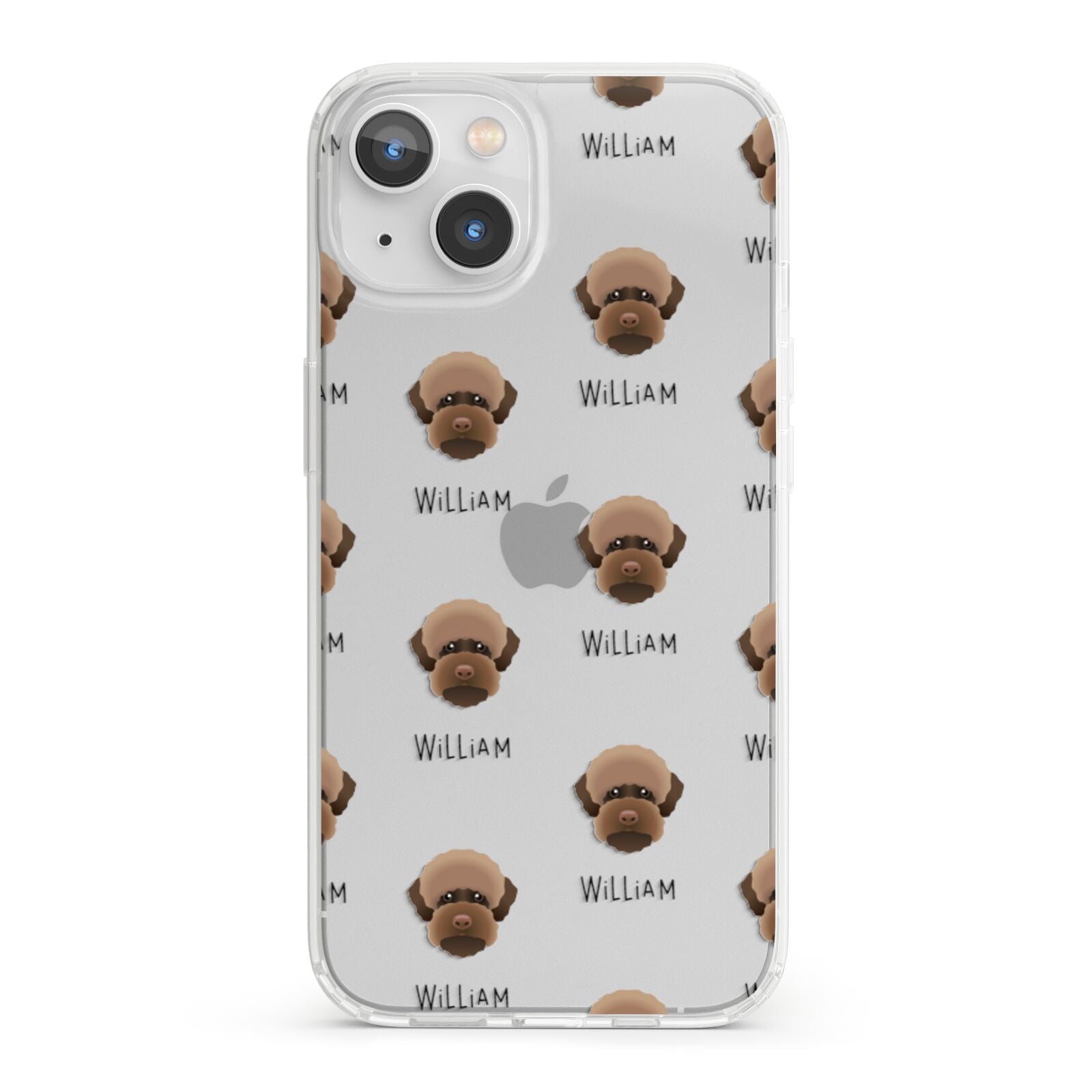 Lagotto Romagnolo Icon with Name iPhone 13 Clear Bumper Case