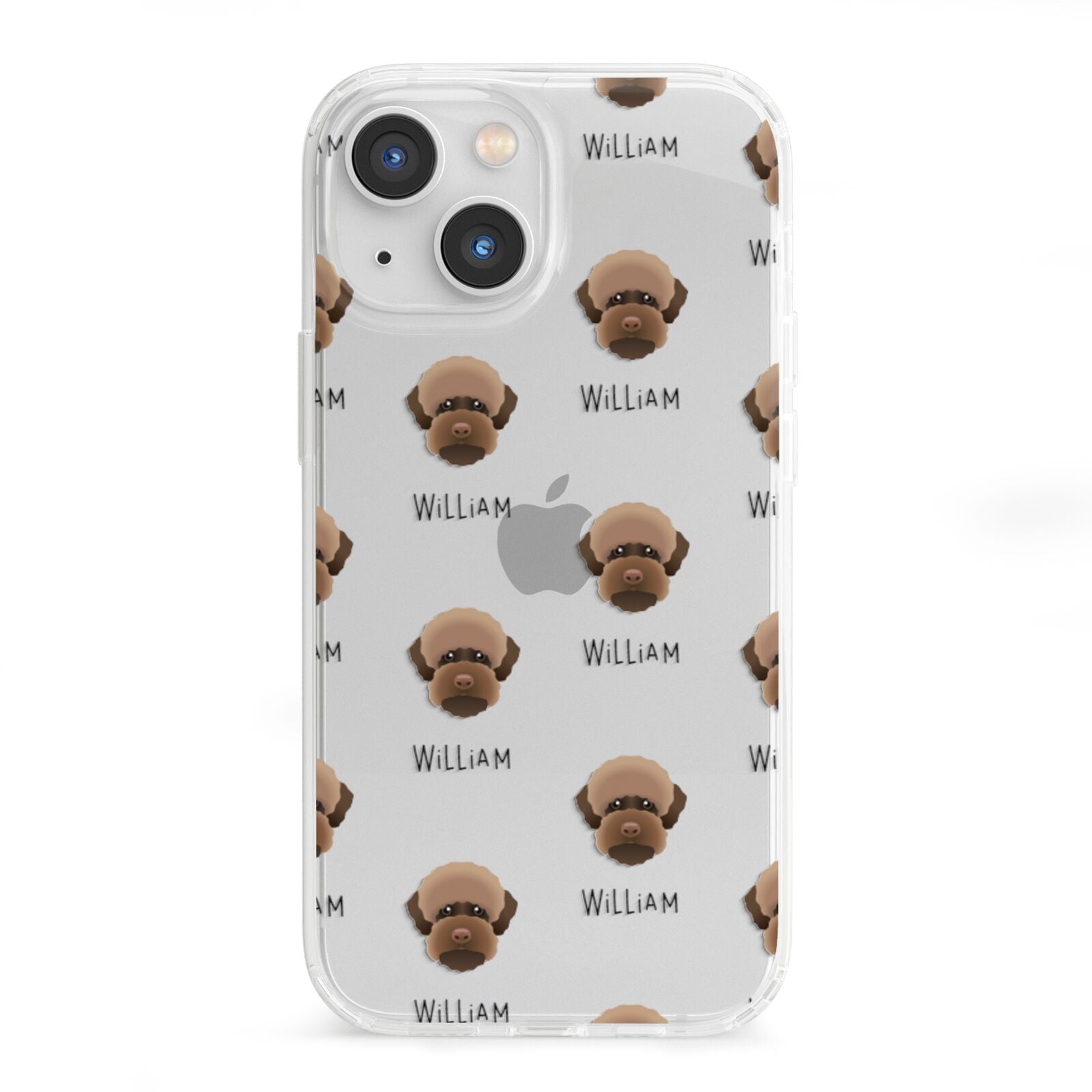 Lagotto Romagnolo Icon with Name iPhone 13 Mini Clear Bumper Case