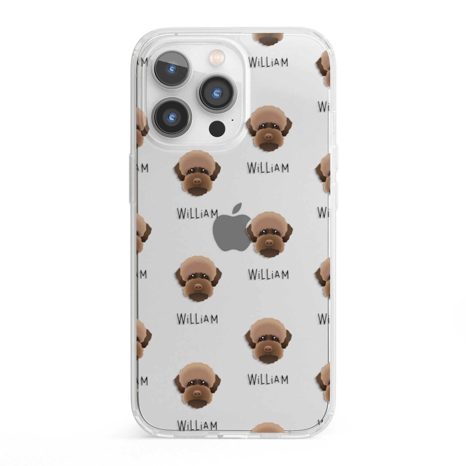 Lagotto Romagnolo Icon with Name iPhone 13 Pro Clear Bumper Case