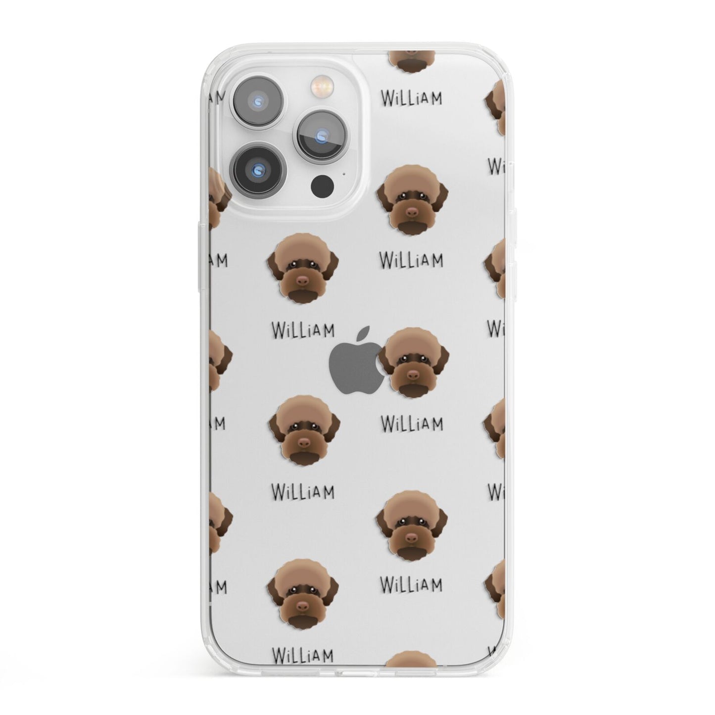 Lagotto Romagnolo Icon with Name iPhone 13 Pro Max Clear Bumper Case