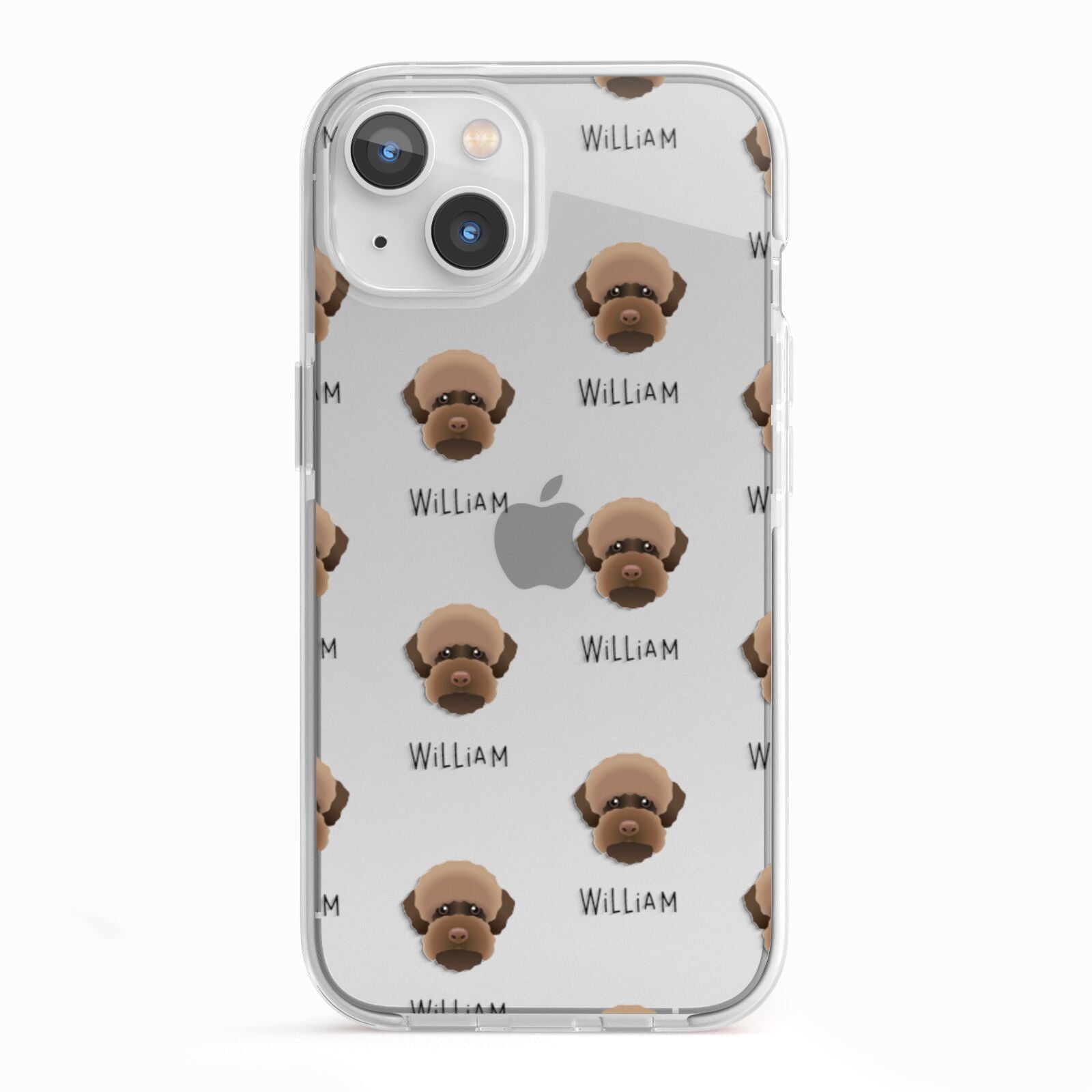 Lagotto Romagnolo Icon with Name iPhone 13 TPU Impact Case with White Edges
