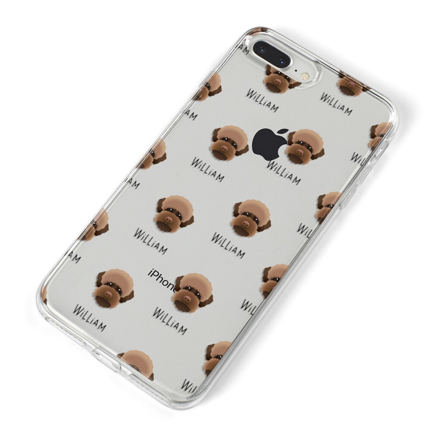 Lagotto Romagnolo Icon with Name iPhone 8 Plus Bumper Case on Silver iPhone Alternative Image