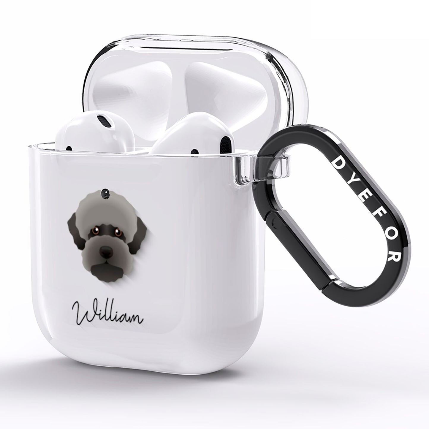 Lagotto Romagnolo Personalised AirPods Clear Case Side Image