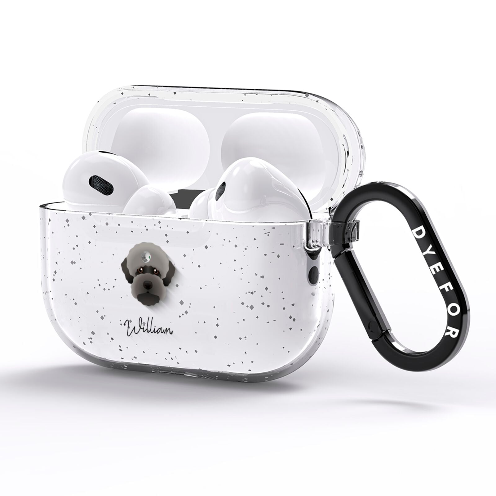 Lagotto Romagnolo Personalised AirPods Pro Glitter Case Side Image