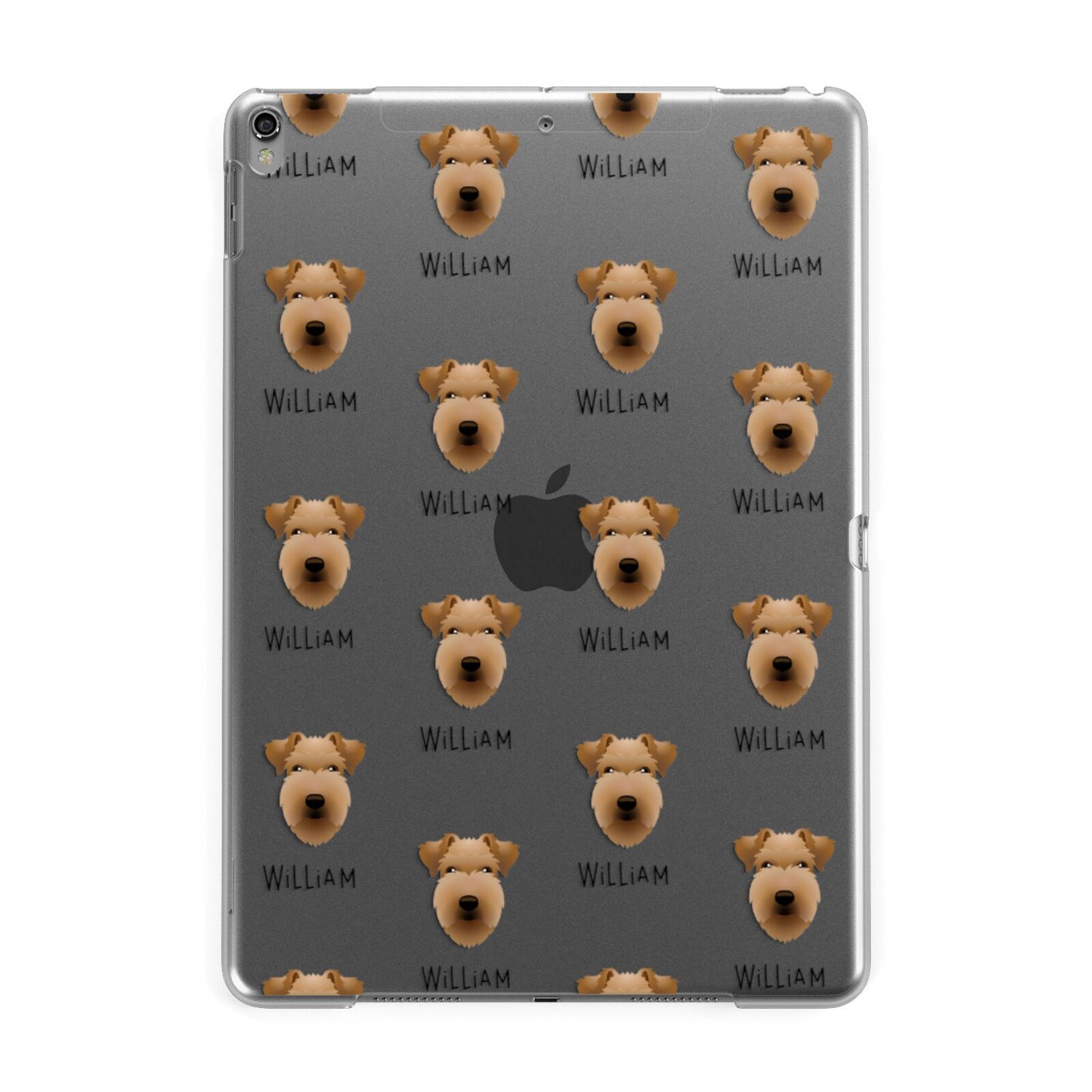 Lakeland Terrier Icon with Name Apple iPad Grey Case