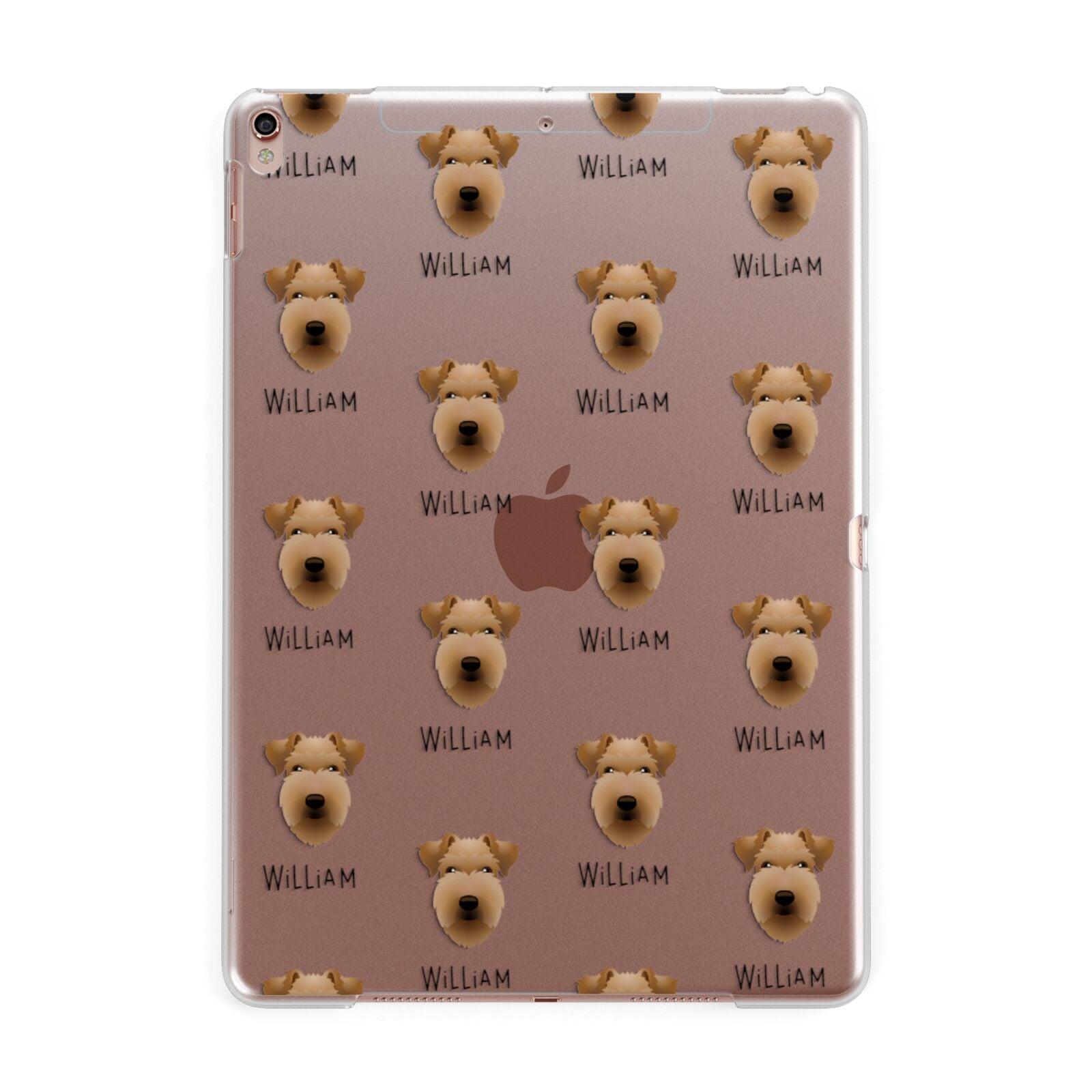 Lakeland Terrier Icon with Name Apple iPad Rose Gold Case