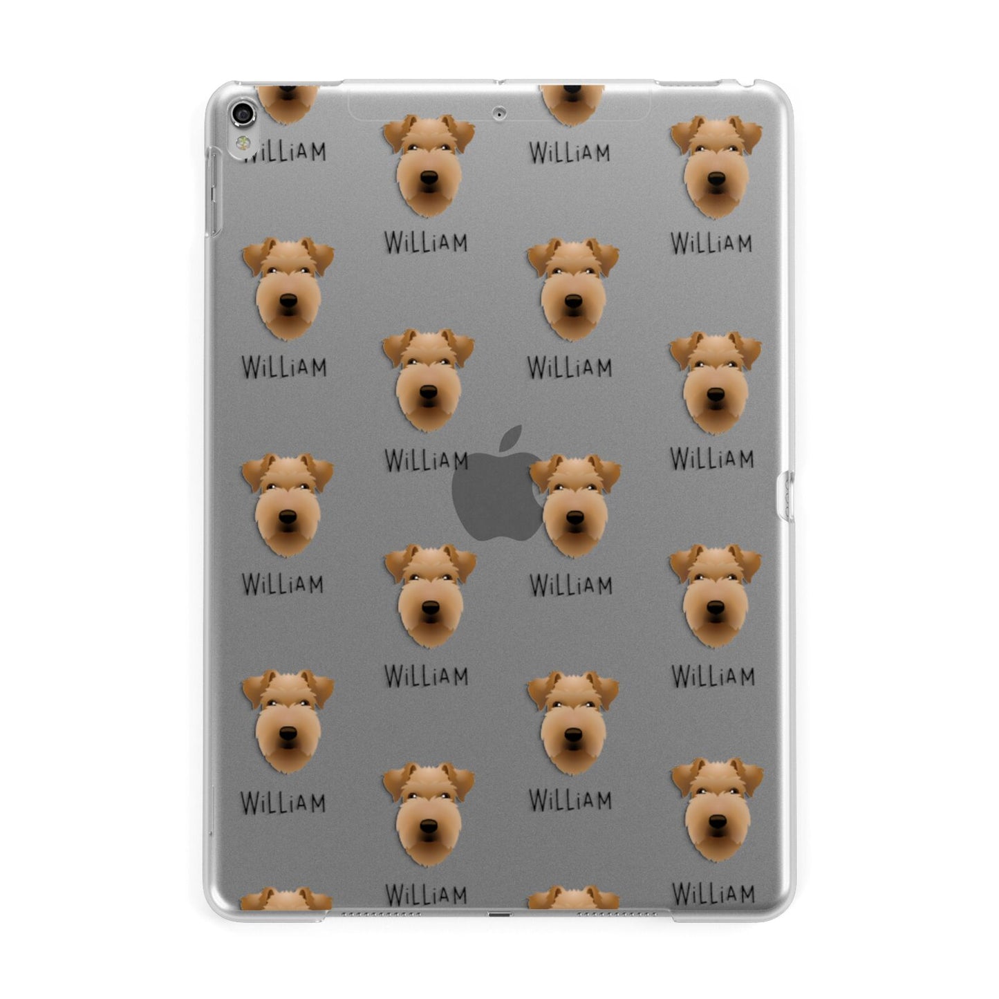 Lakeland Terrier Icon with Name Apple iPad Silver Case