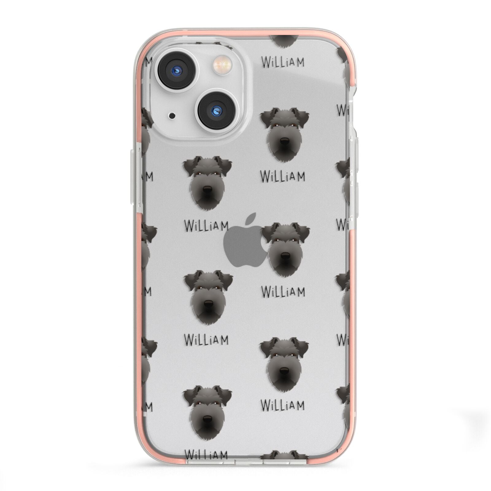 Lakeland Terrier Icon with Name iPhone 13 Mini TPU Impact Case with Pink Edges