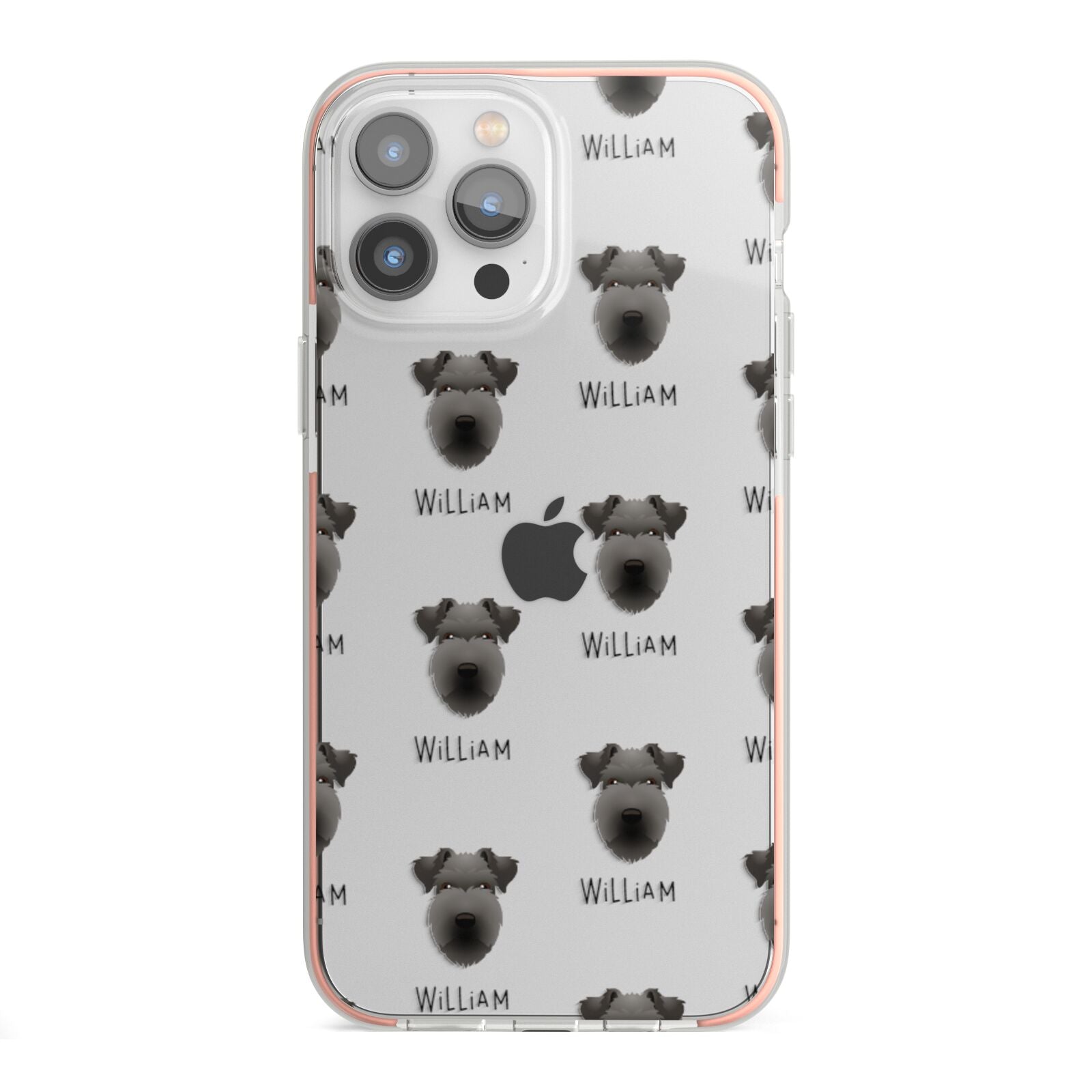 Lakeland Terrier Icon with Name iPhone 13 Pro Max TPU Impact Case with Pink Edges