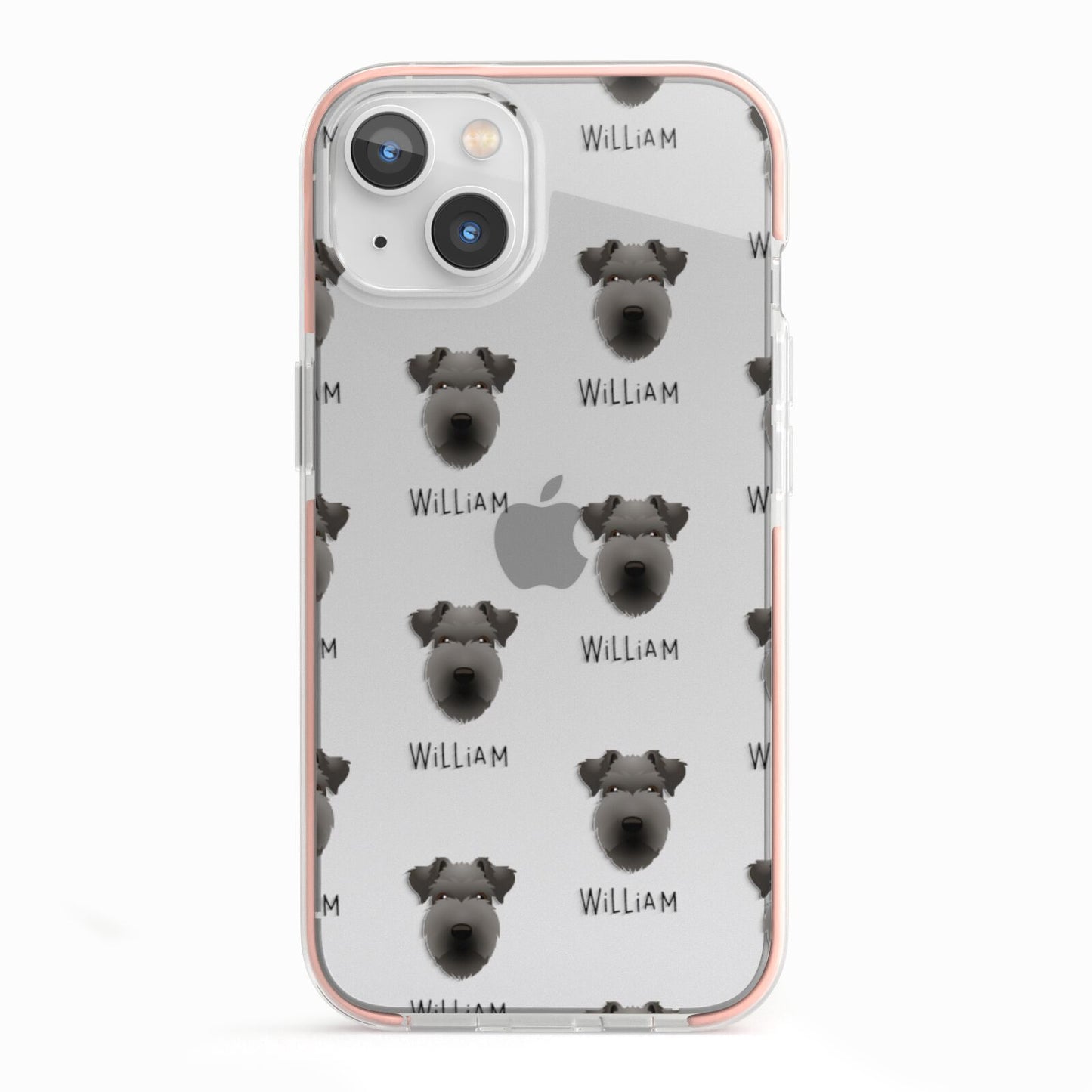 Lakeland Terrier Icon with Name iPhone 13 TPU Impact Case with Pink Edges