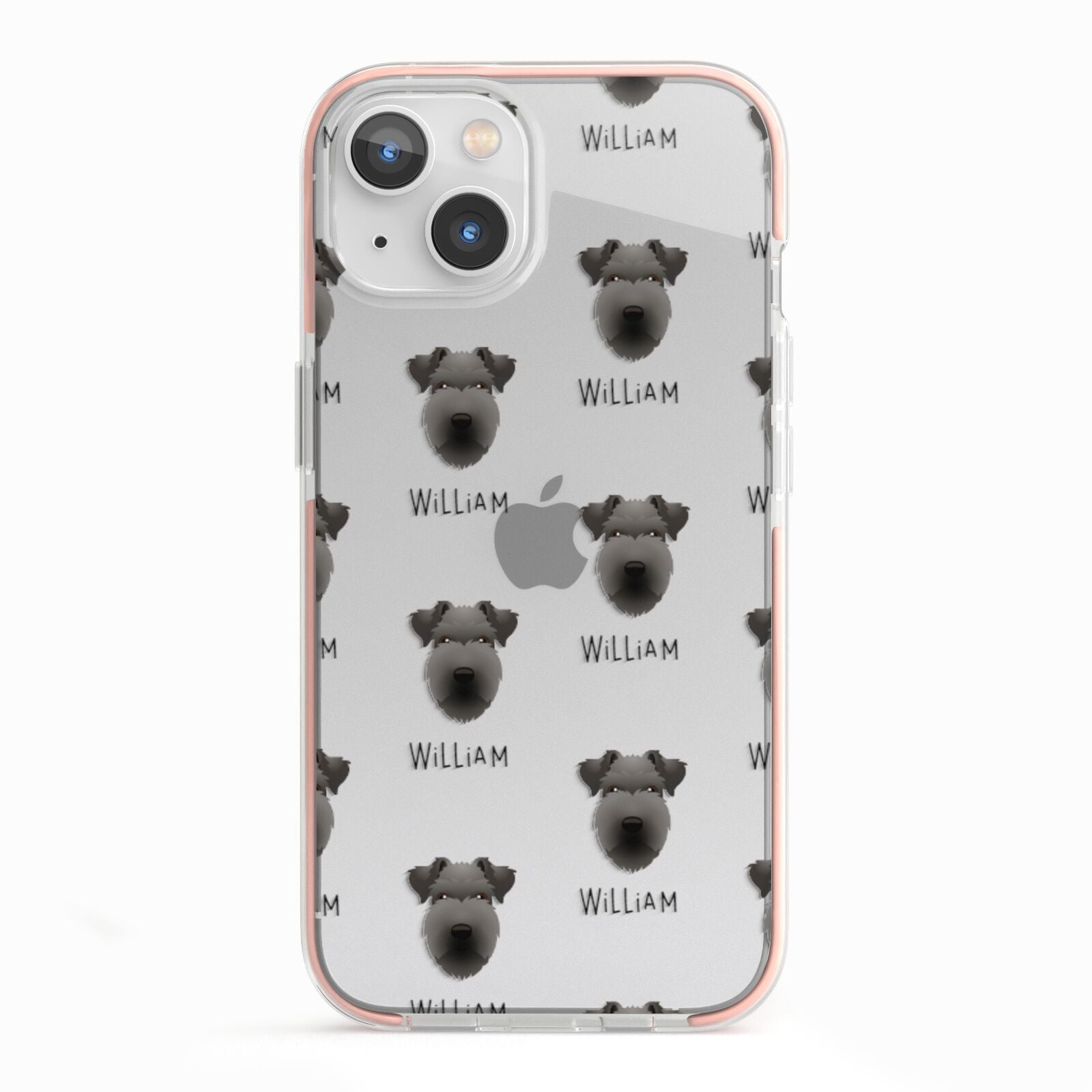 Lakeland Terrier Icon with Name iPhone 13 TPU Impact Case with Pink Edges