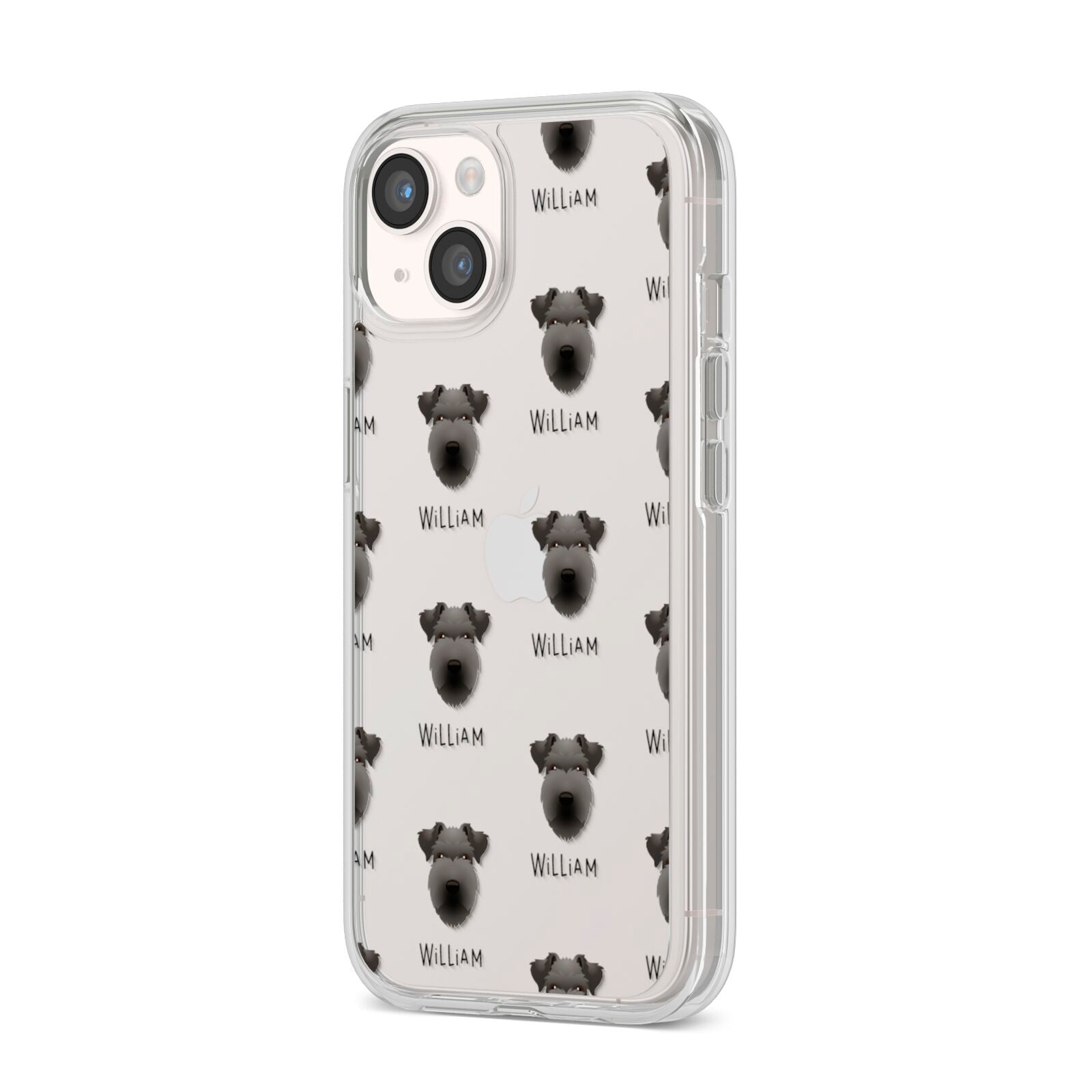 Lakeland Terrier Icon with Name iPhone 14 Clear Tough Case Starlight Angled Image