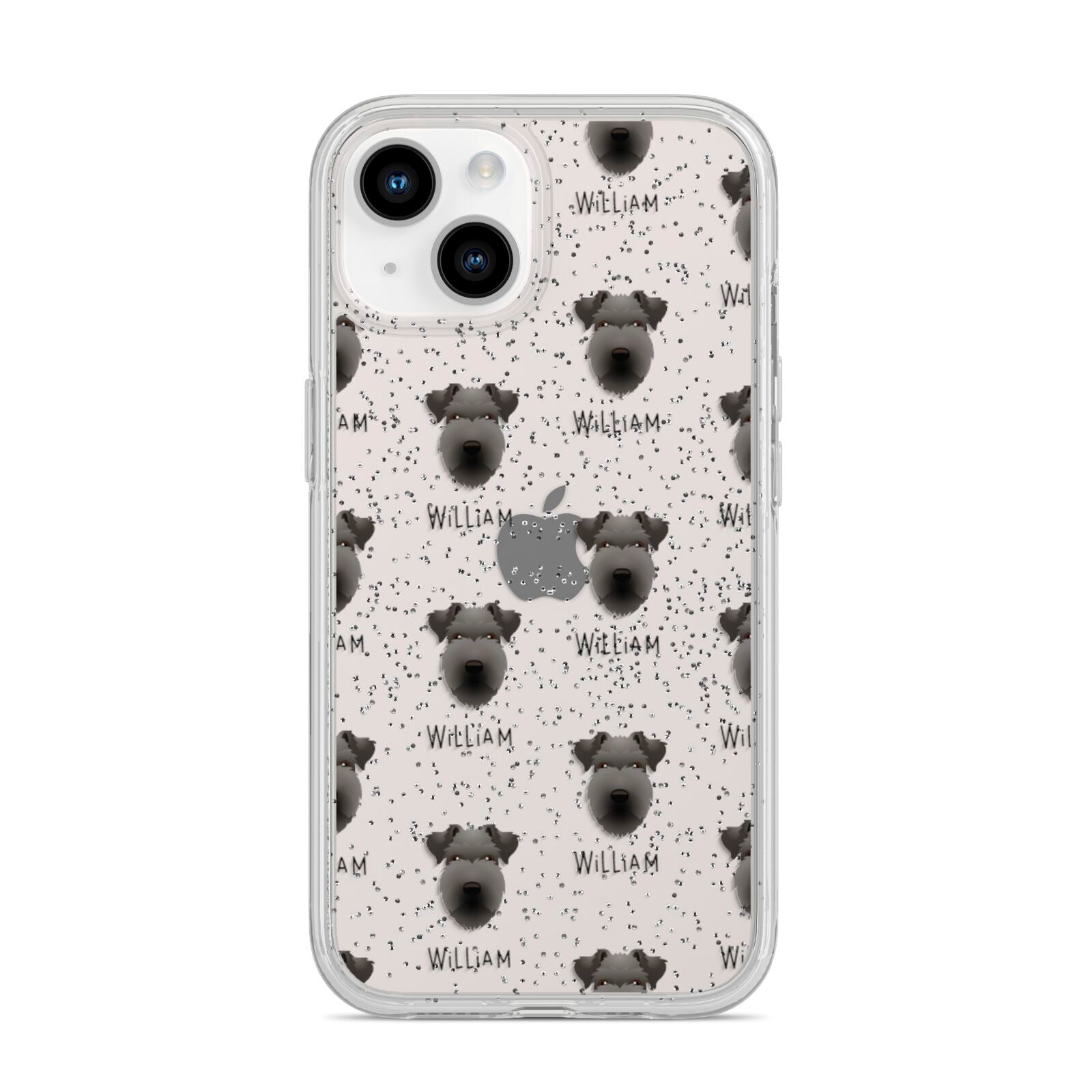 Lakeland Terrier Icon with Name iPhone 14 Glitter Tough Case Starlight