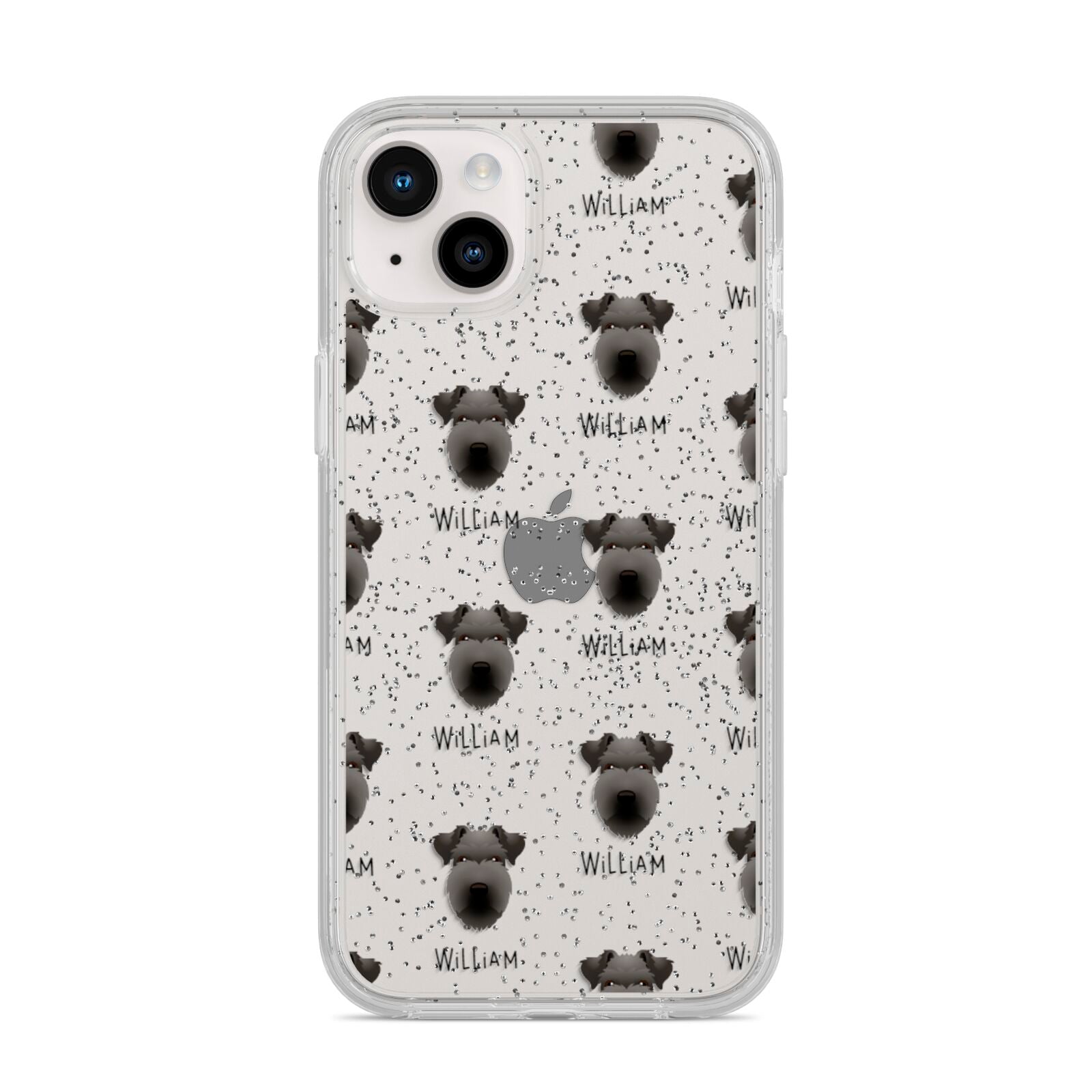 Lakeland Terrier Icon with Name iPhone 14 Plus Glitter Tough Case Starlight