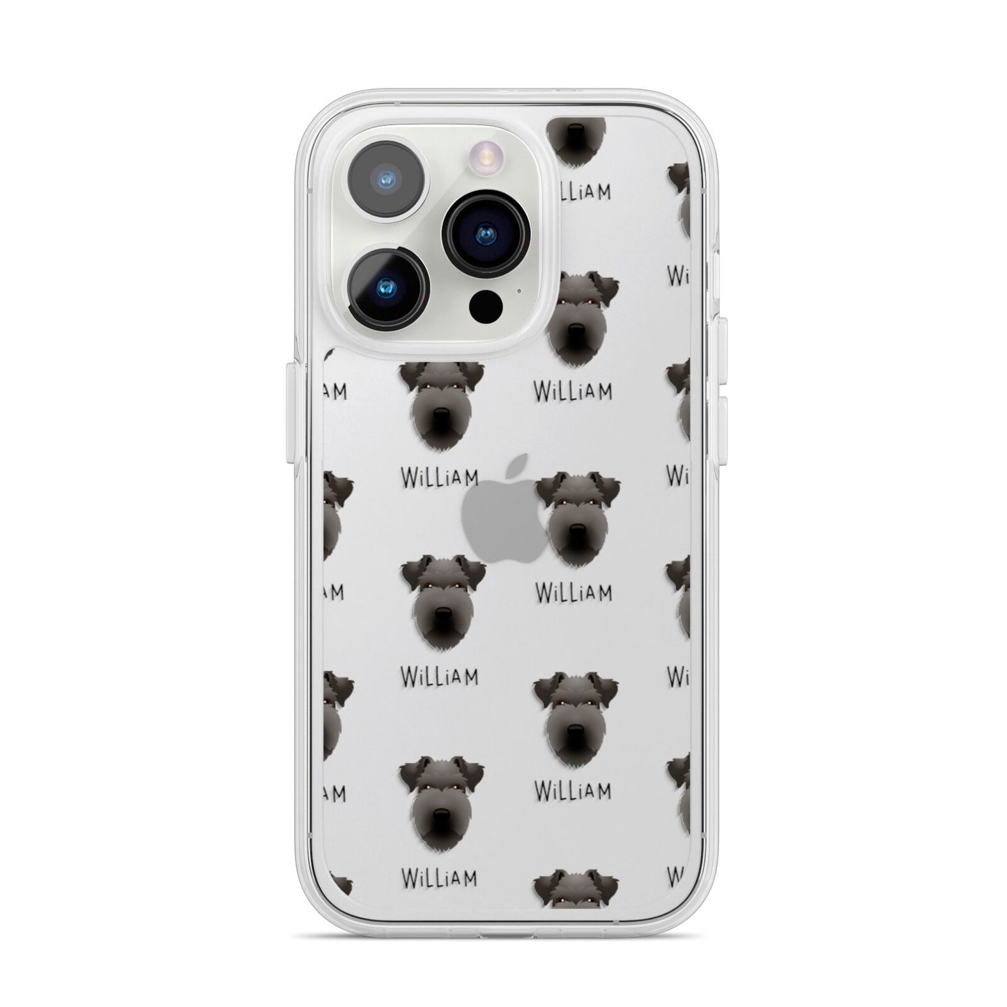 Lakeland Terrier Icon with Name iPhone 14 Pro Clear Tough Case Silver