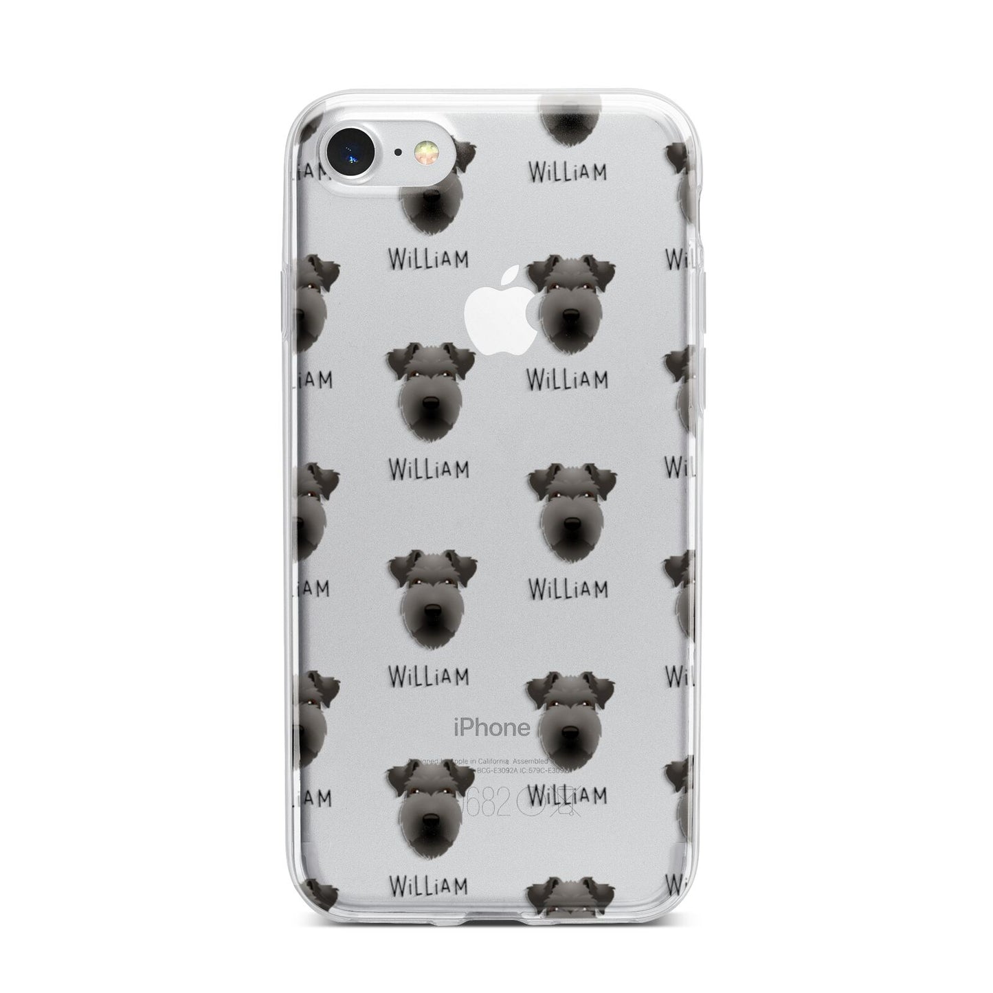 Lakeland Terrier Icon with Name iPhone 7 Bumper Case on Silver iPhone
