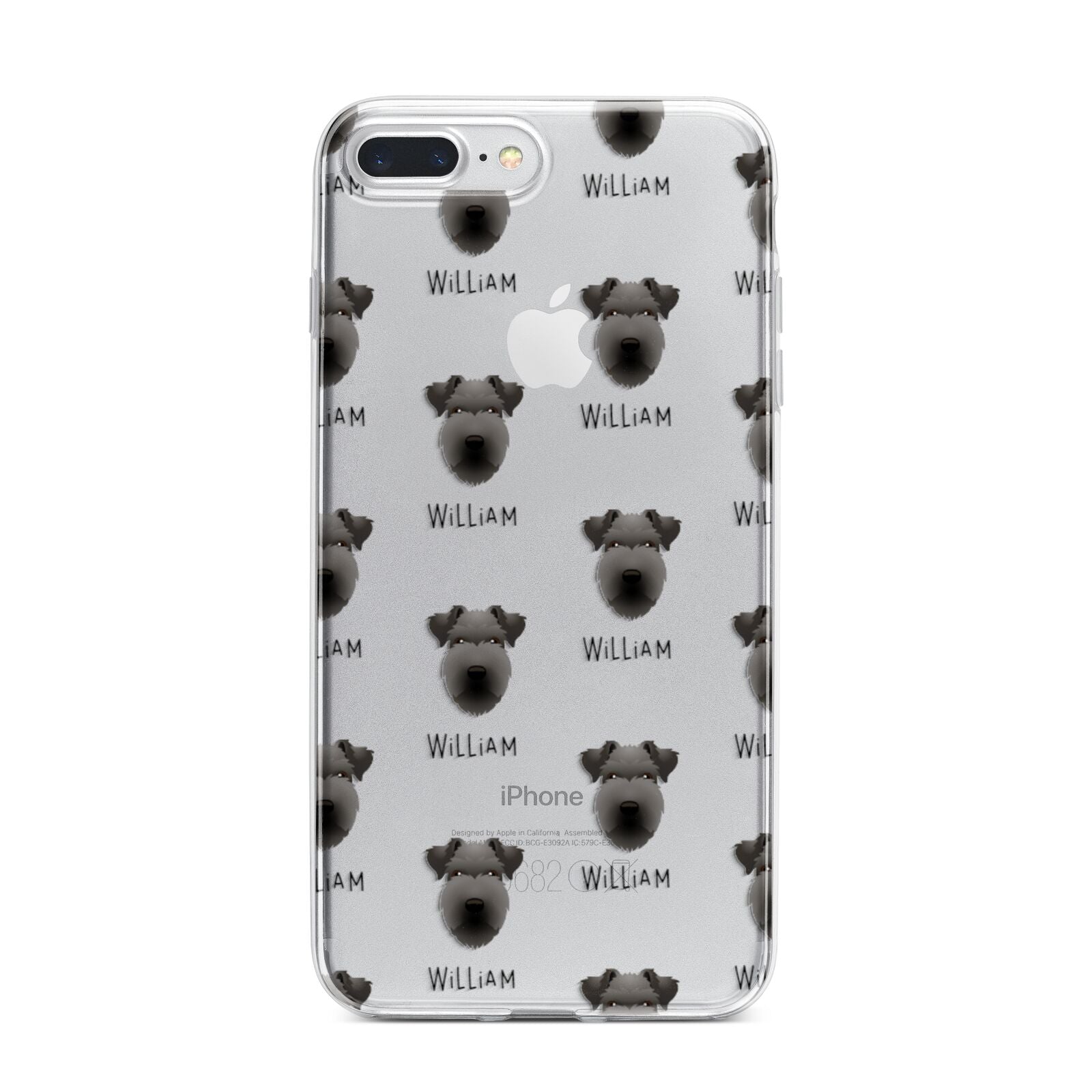 Lakeland Terrier Icon with Name iPhone 7 Plus Bumper Case on Silver iPhone