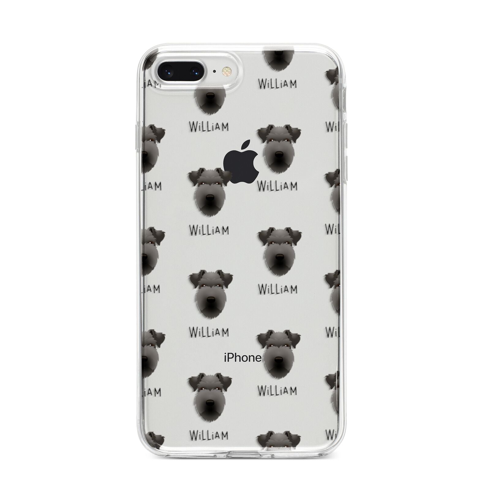 Lakeland Terrier Icon with Name iPhone 8 Plus Bumper Case on Silver iPhone