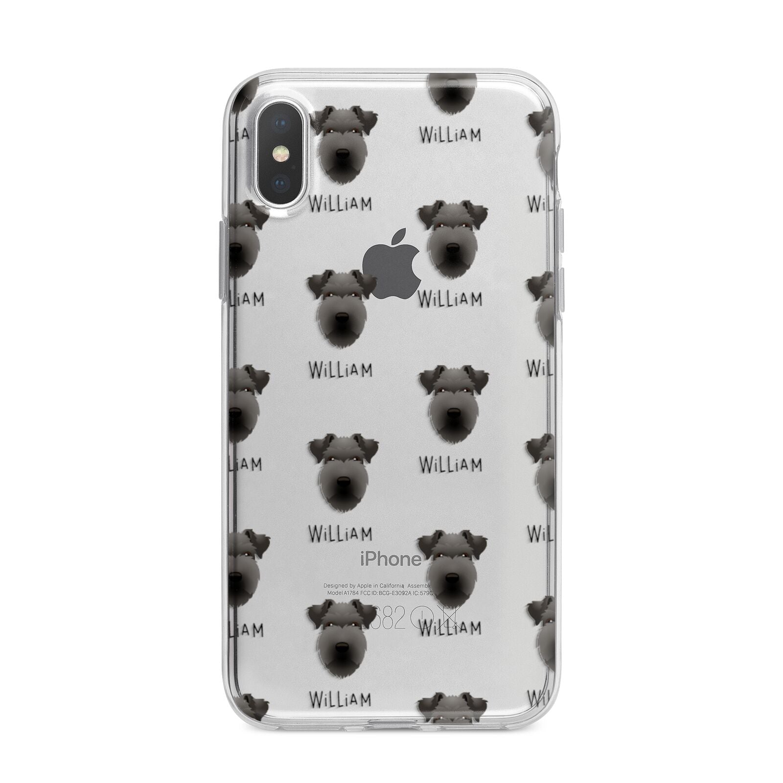 Lakeland Terrier Icon with Name iPhone X Bumper Case on Silver iPhone Alternative Image 1