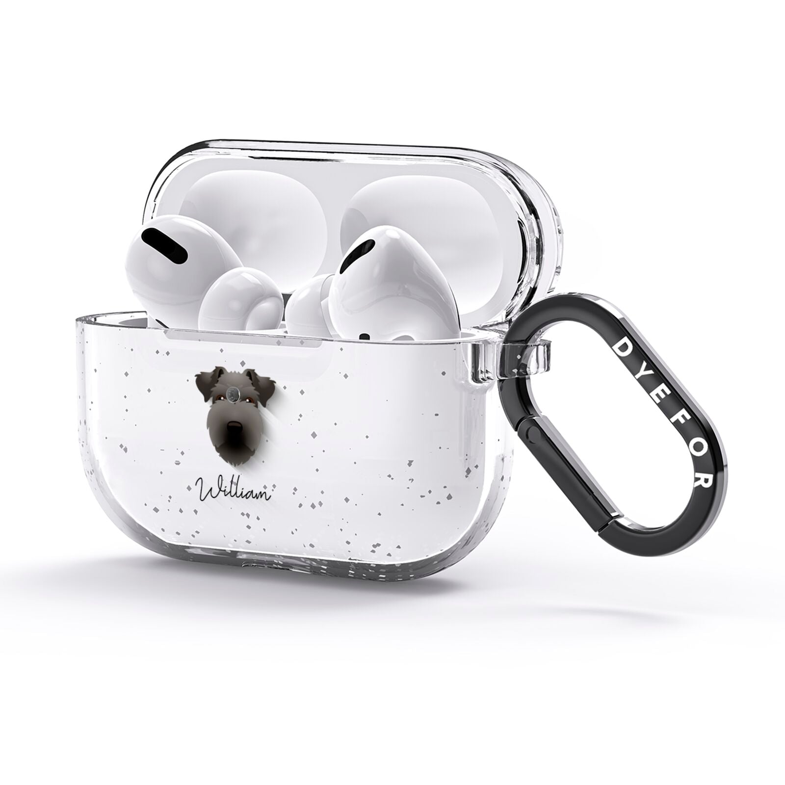 Lakeland Terrier Personalised AirPods Glitter Case 3rd Gen Side Image
