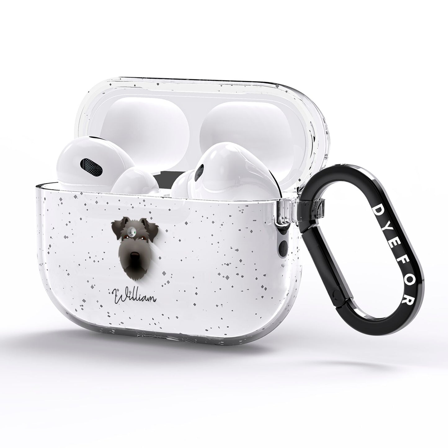Lakeland Terrier Personalised AirPods Pro Glitter Case Side Image