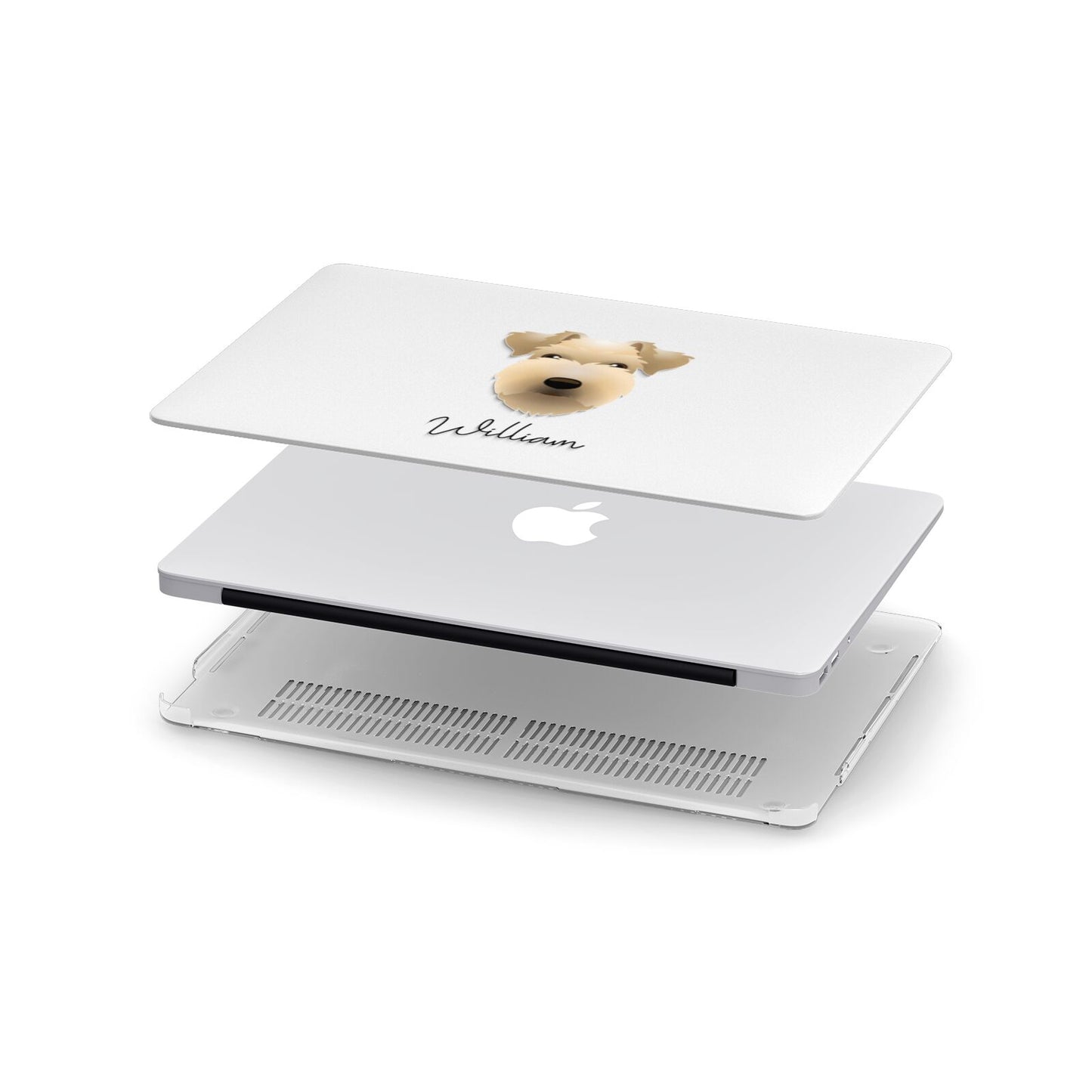 Lakeland Terrier Personalised Apple MacBook Case in Detail