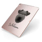 Lakeland Terrier Personalised Apple iPad Case on Rose Gold iPad Side View