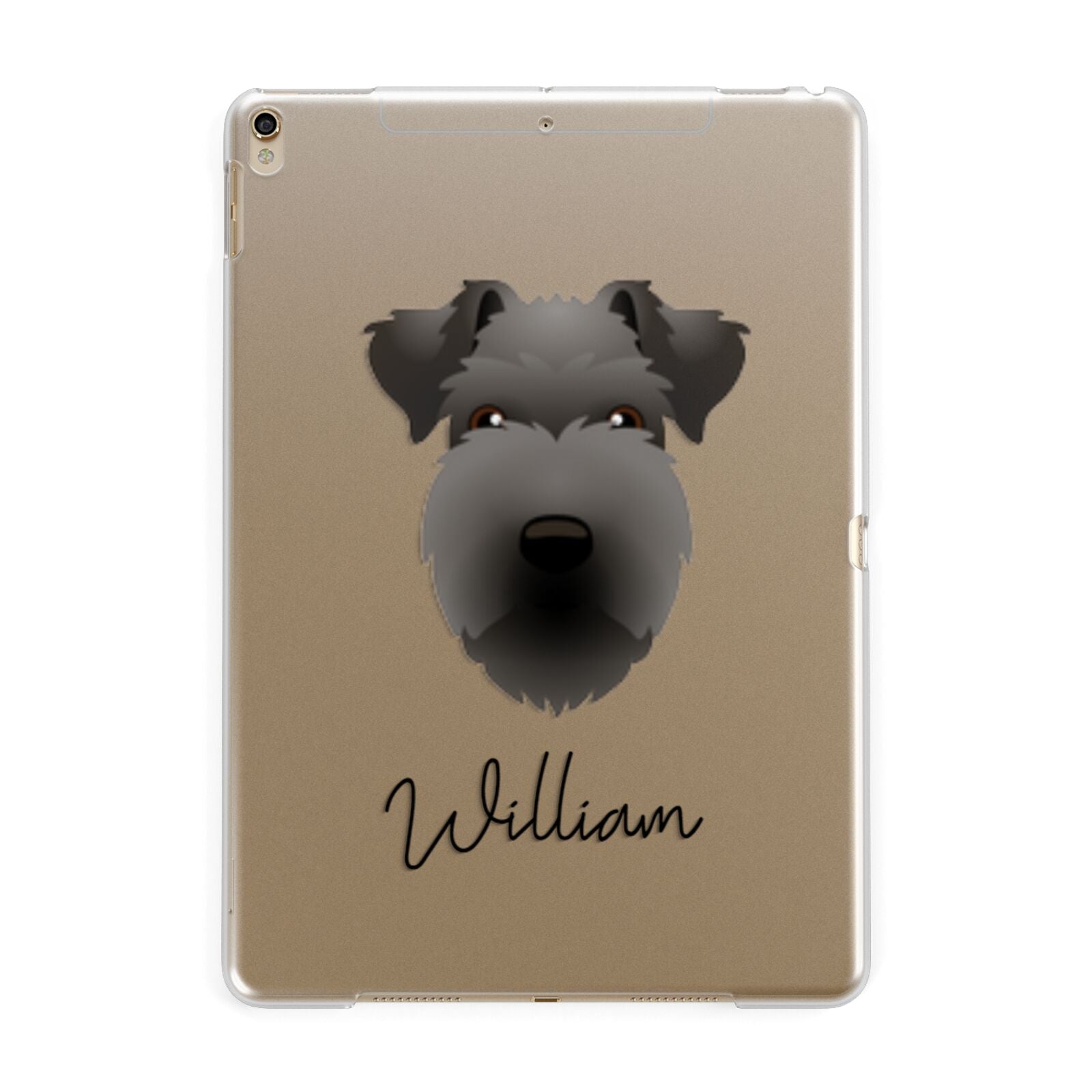 Lakeland Terrier Personalised Apple iPad Gold Case